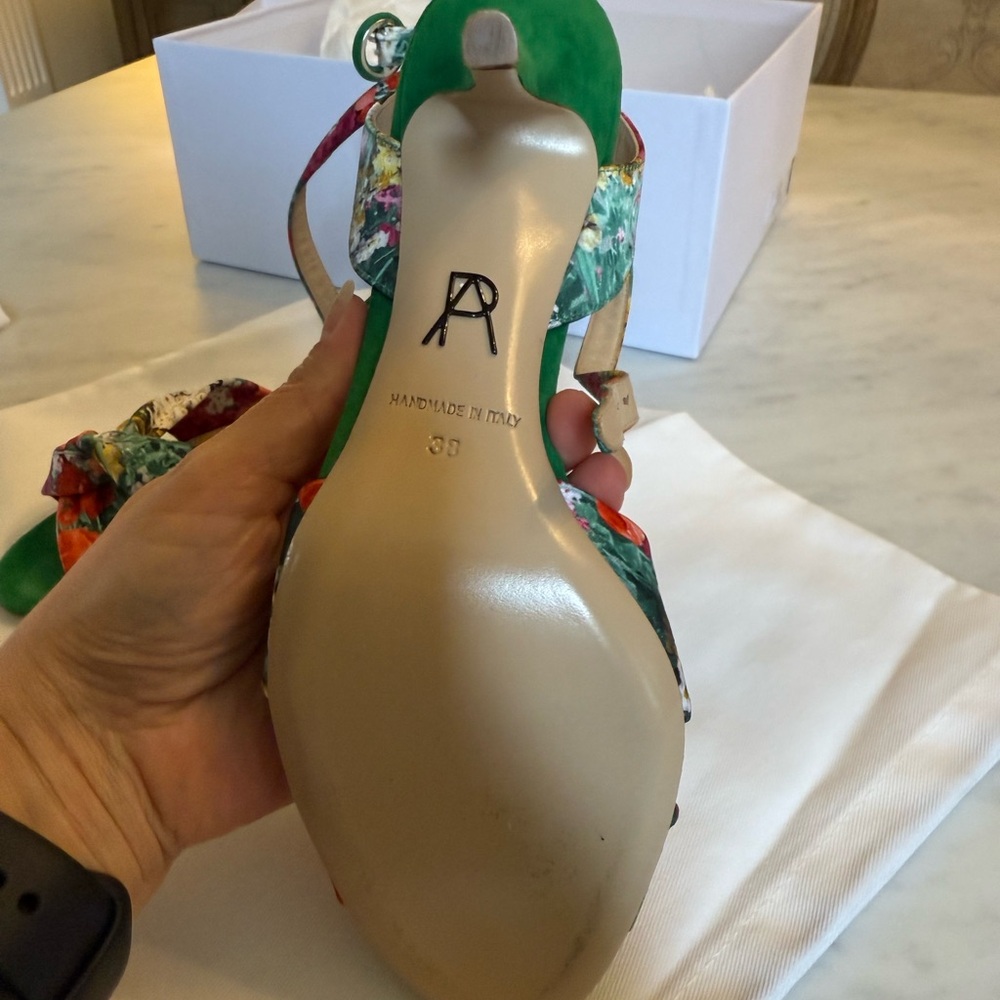 Paul Andrew Women's Floral Green Sandals - Picture 9 of 15